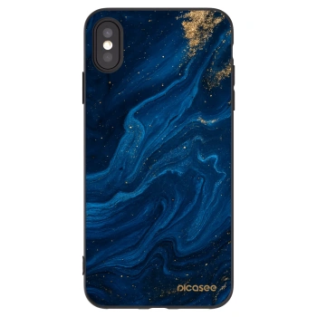 Picasee Apple iPhone XS Max Hülle - Schwarzes Silikon - Blue
