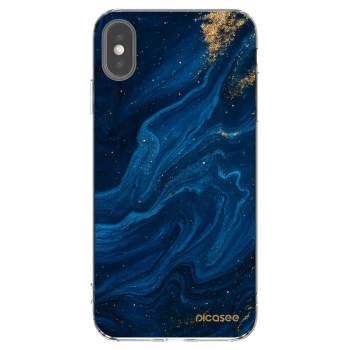 Picasee Apple iPhone XS Max Hülle - Transparentes Silikon - Blue