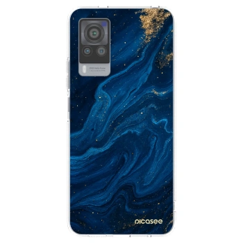Picasee Vivo X60 Pro 5G Hülle - Transparentes Silikon - Blue
