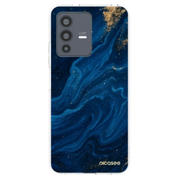 Picasee Vivo V23 5G Hülle - Transparentes Silikon - Blue