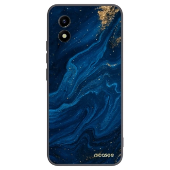 Picasee Vivo Y01 Hülle - Schwarzes Silikon - Blue