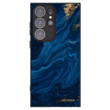 Picasee Samsung Galaxy S23 Ultra 5G Hülle - Schwarzes Silikon - Blue