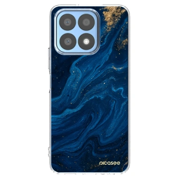 Picasee Honor X8a Hülle - Transparentes Silikon - Blue