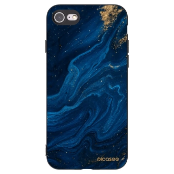 Picasee Apple iPhone 7 Hülle - Schwarzes Silikon - Blue