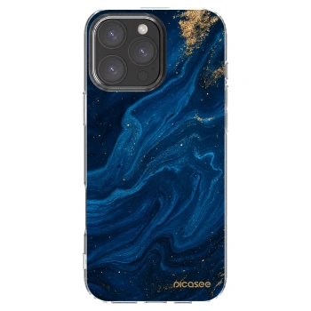 Picasee Apple iPhone 16 Pro Max Hülle - Transparentes Silikon - Blue