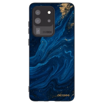 Picasee Samsung Galaxy S20 Ultra 5G G988F Hülle - Schwarzes Silikon - Blue