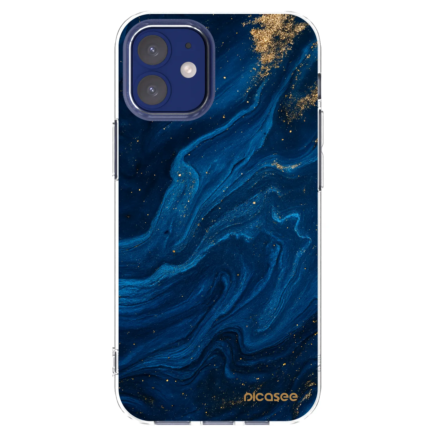 Picasee Apple iPhone 12 mini Hülle - Transparentes Silikon - Blue