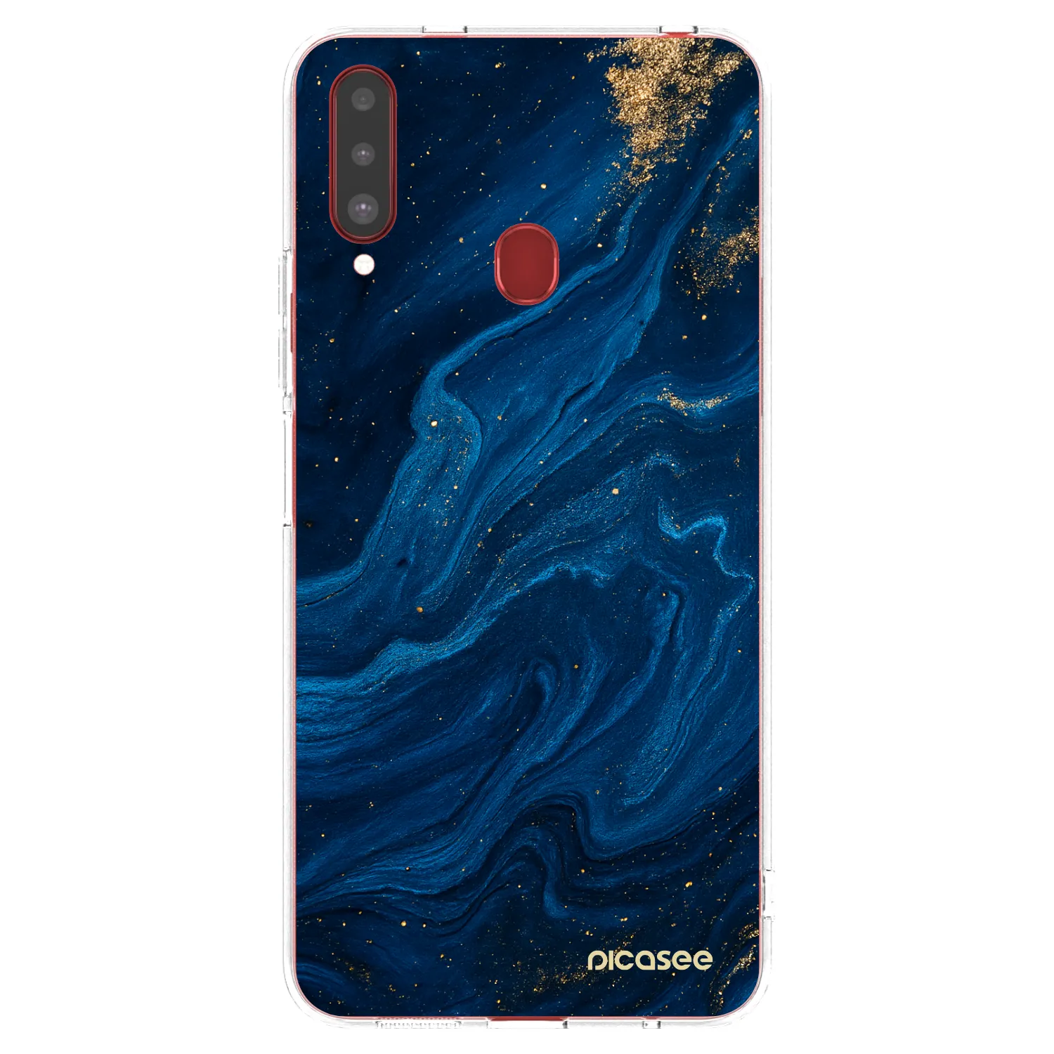 Picasee Samsung Galaxy A20s Hülle - Transparentes Silikon - Blue