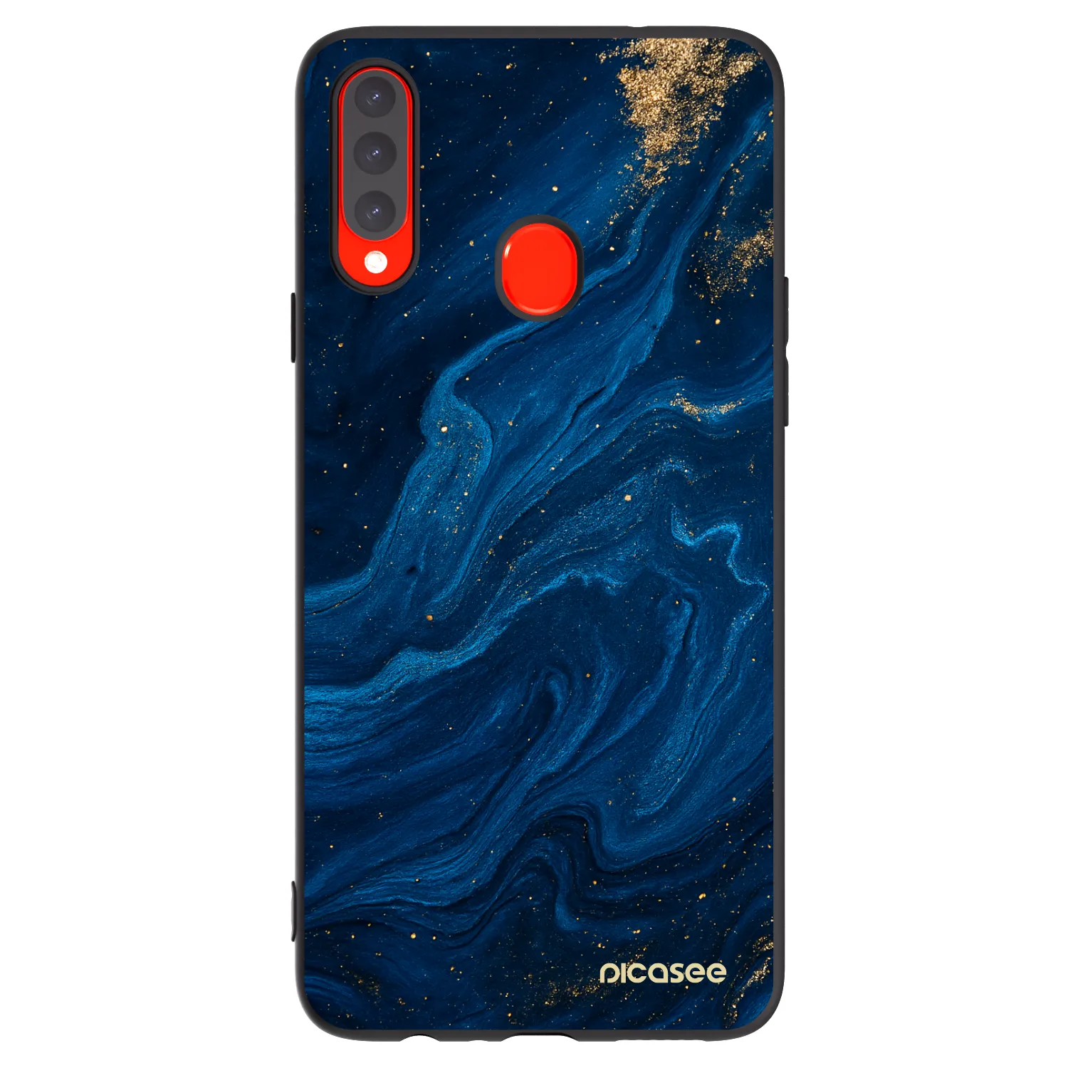 Picasee Samsung Galaxy A20s Hülle - Schwarzes Silikon - Blue