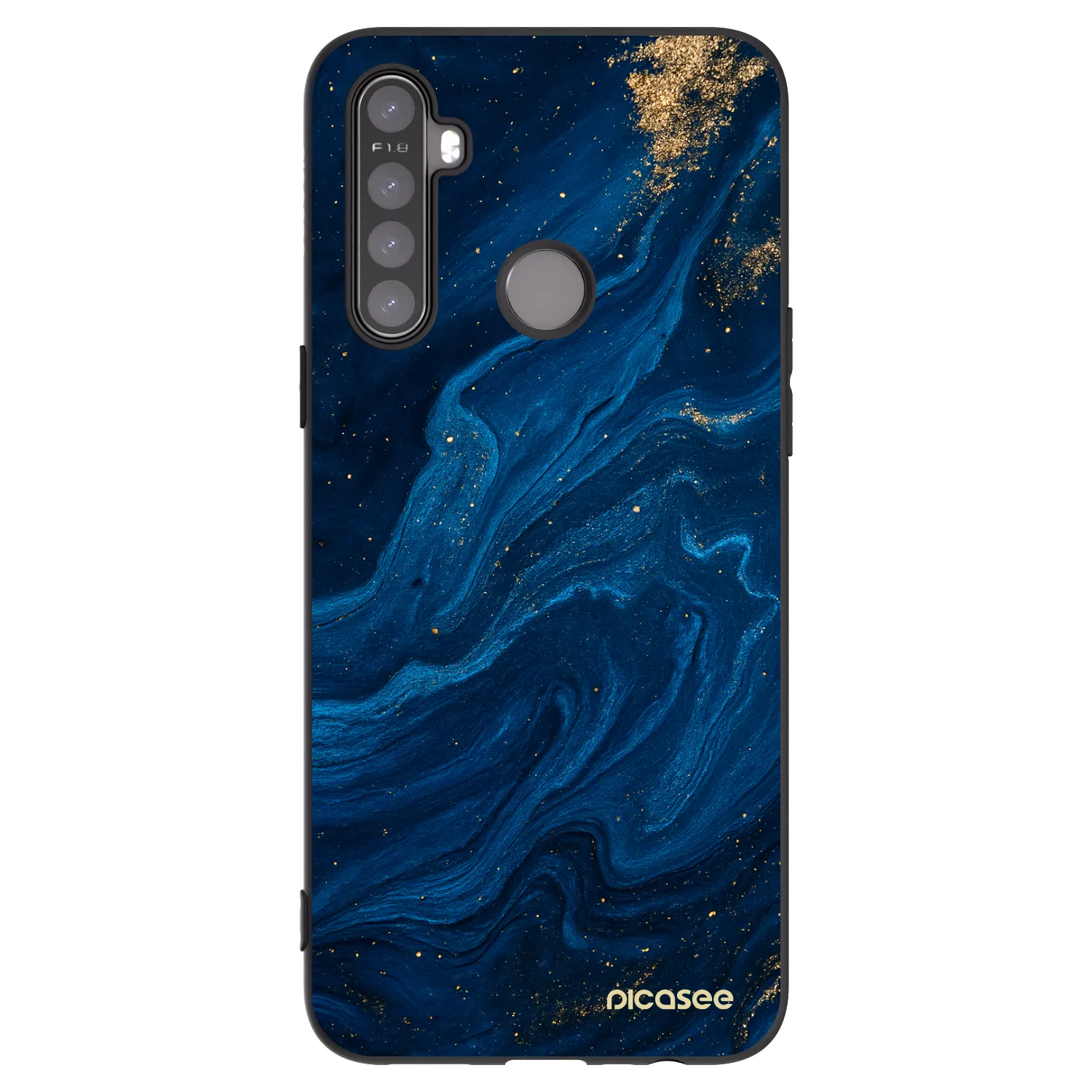 Picasee Realme 6i Hülle - Schwarzes Silikon - Blue
