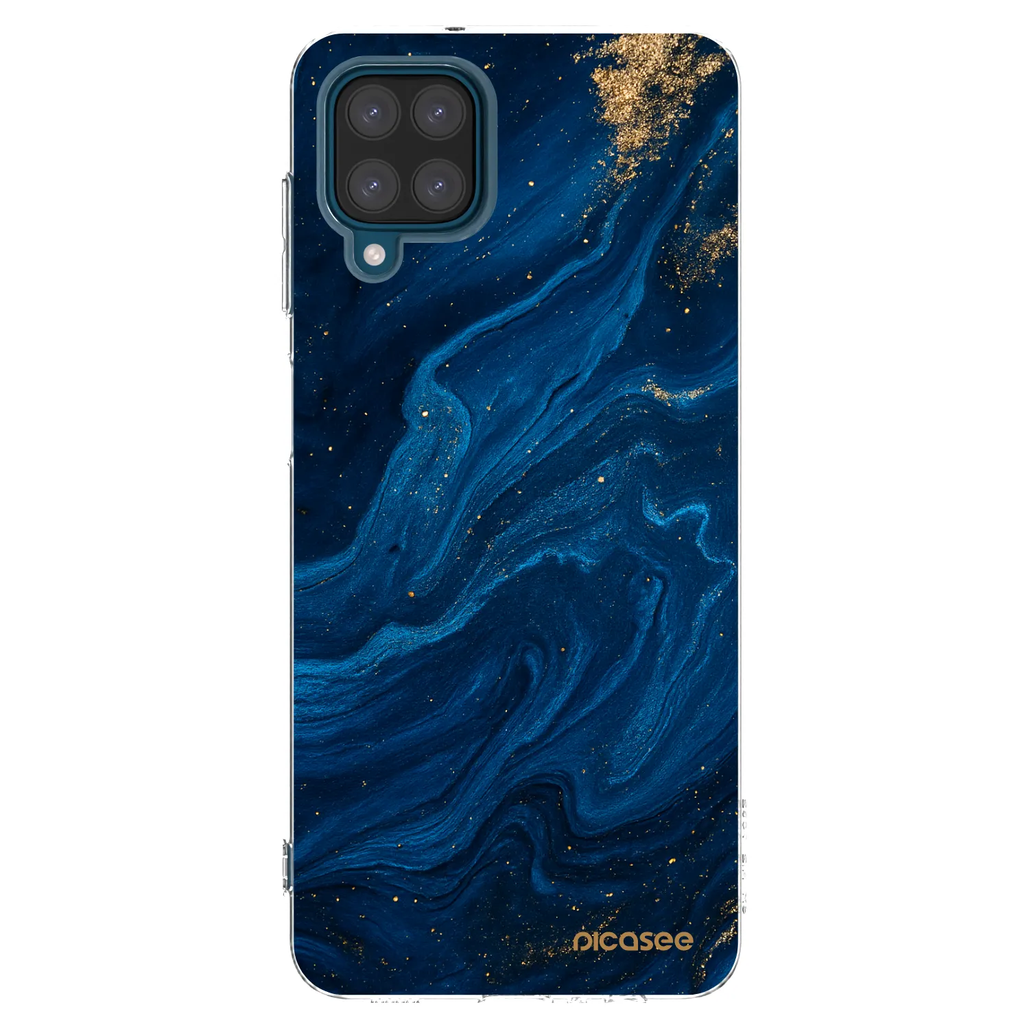Picasee Samsung Galaxy A12 A125F Hülle - Transparentes Silikon - Blue