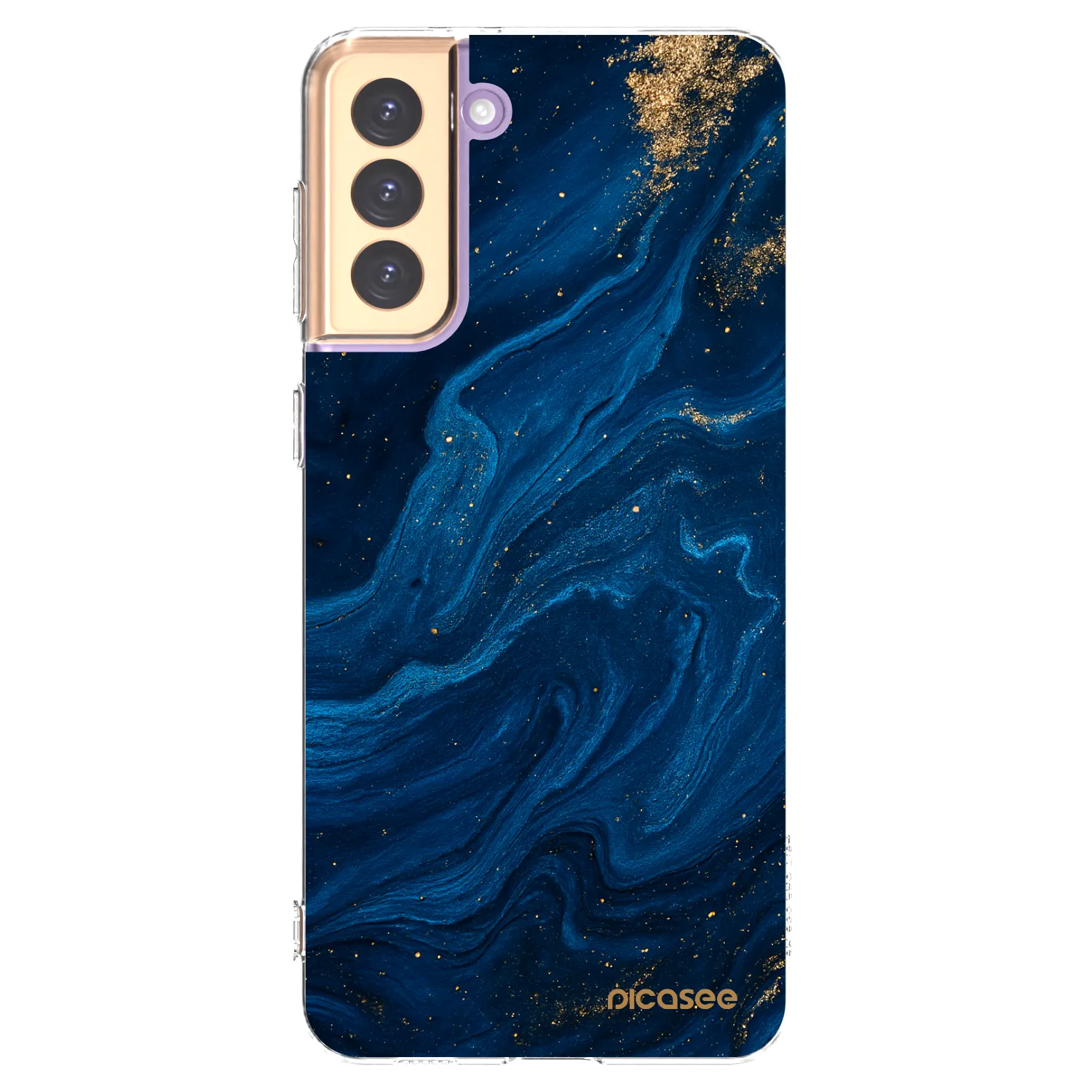 Picasee Samsung Galaxy S21+ 5G G996F Hülle - Transparentes Silikon - Blue