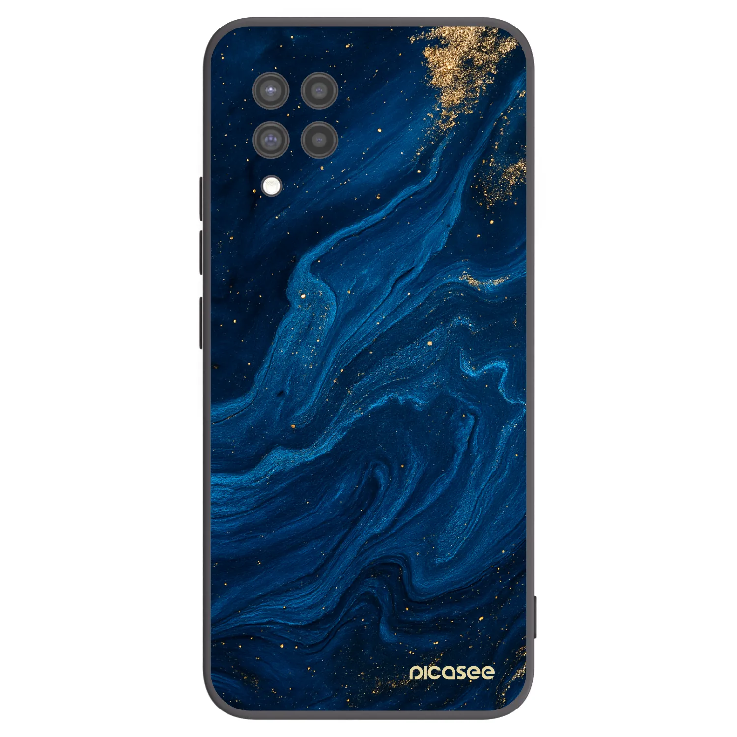 Picasee Samsung Galaxy A42 A426B Hülle - Schwarzes Silikon - Blue
