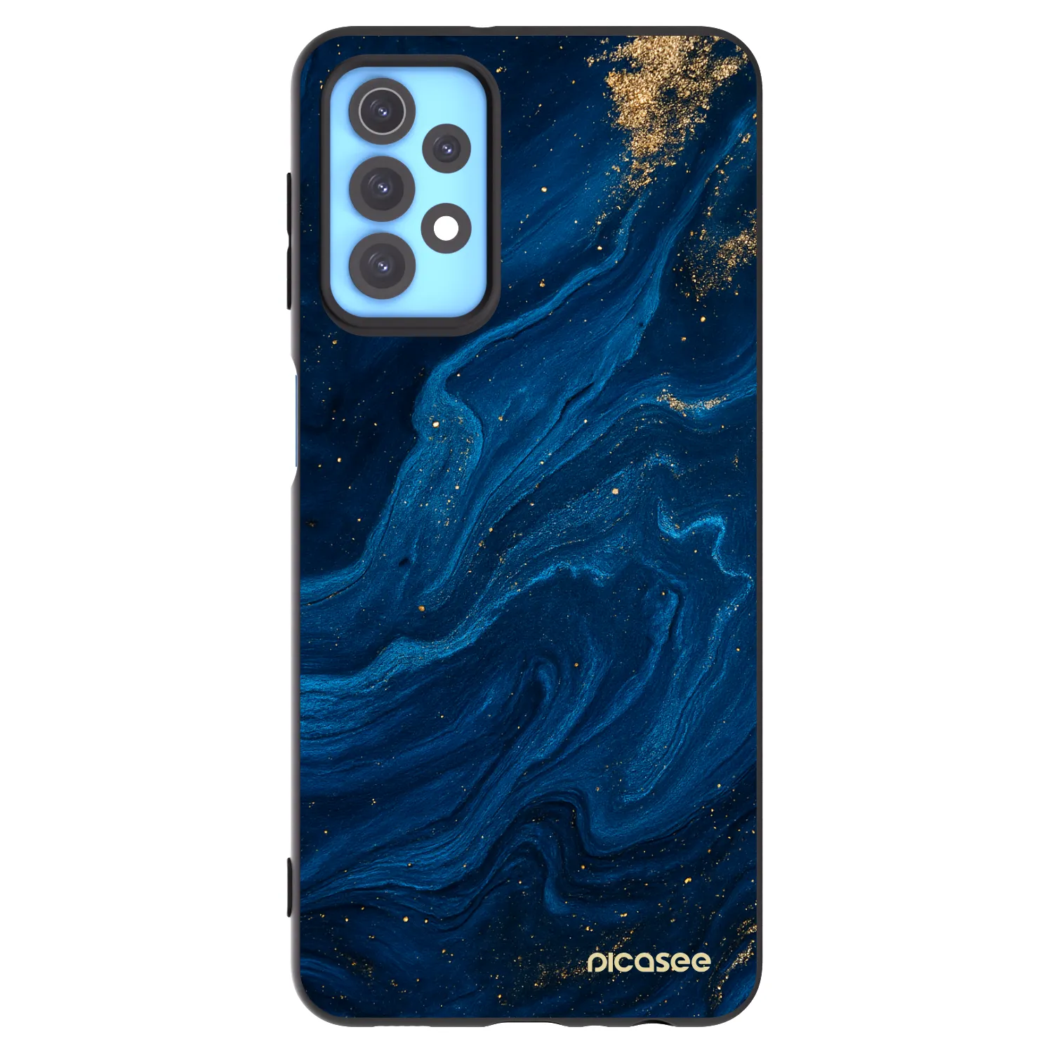 Picasee Samsung Galaxy A32 4G SM-A325F Hülle - Schwarzes Silikon - Blue