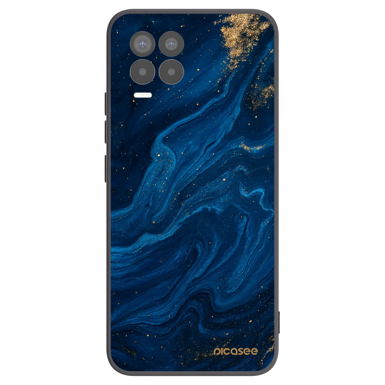 Picasee Realme 8 4G Hülle - Schwarzes Silikon - Blue