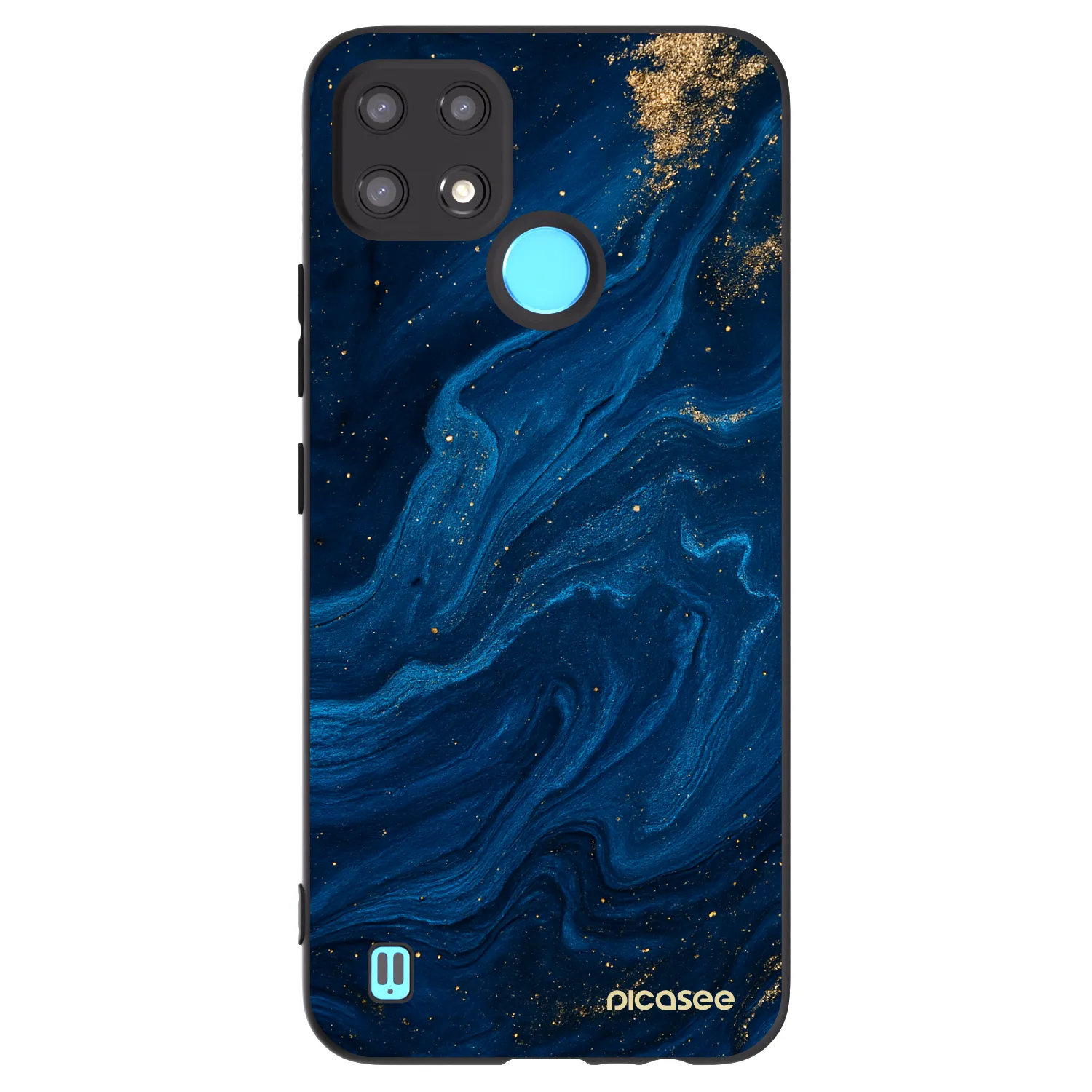 Picasee Realme C21 Hülle - Schwarzes Silikon - Blue