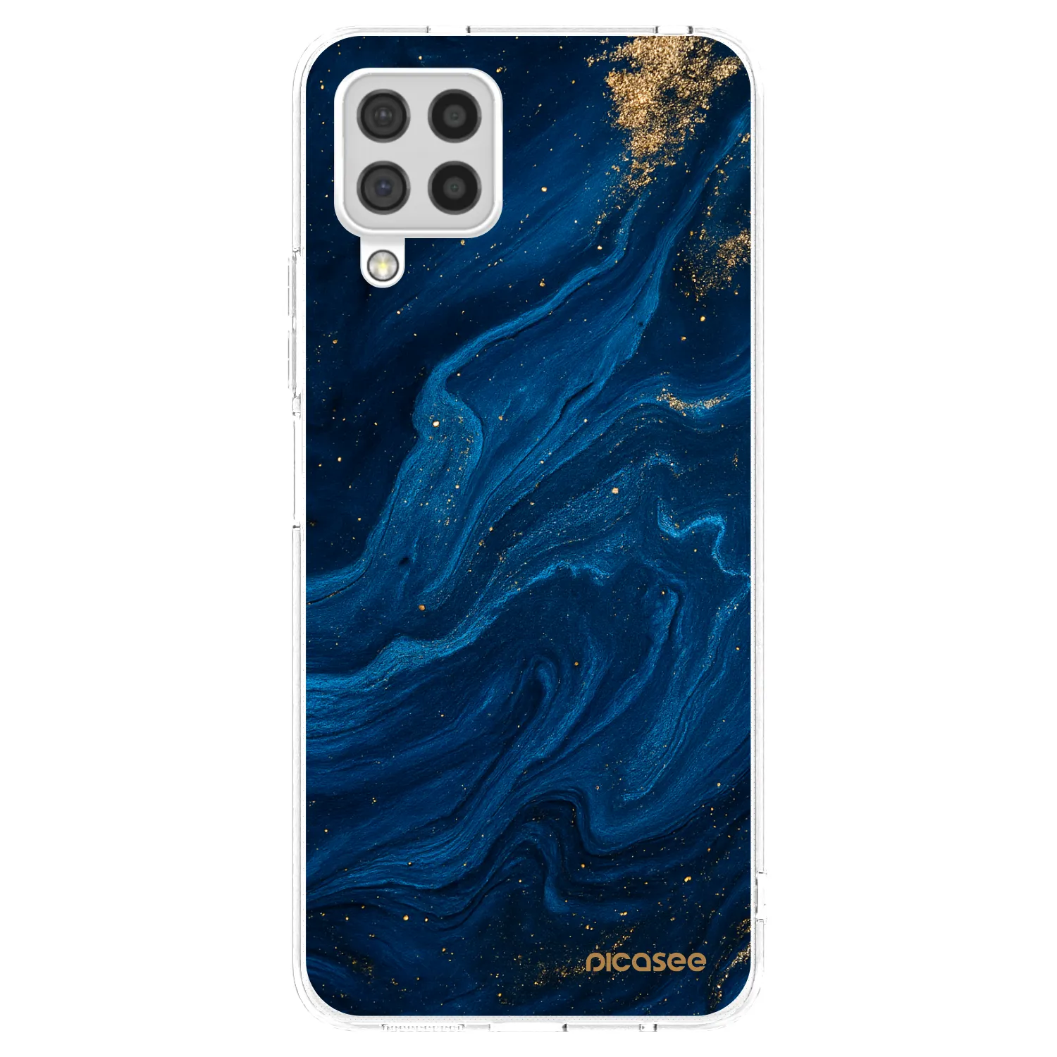Picasee Samsung Galaxy A22 A225F 4G Hülle - Transparentes Silikon - Blue