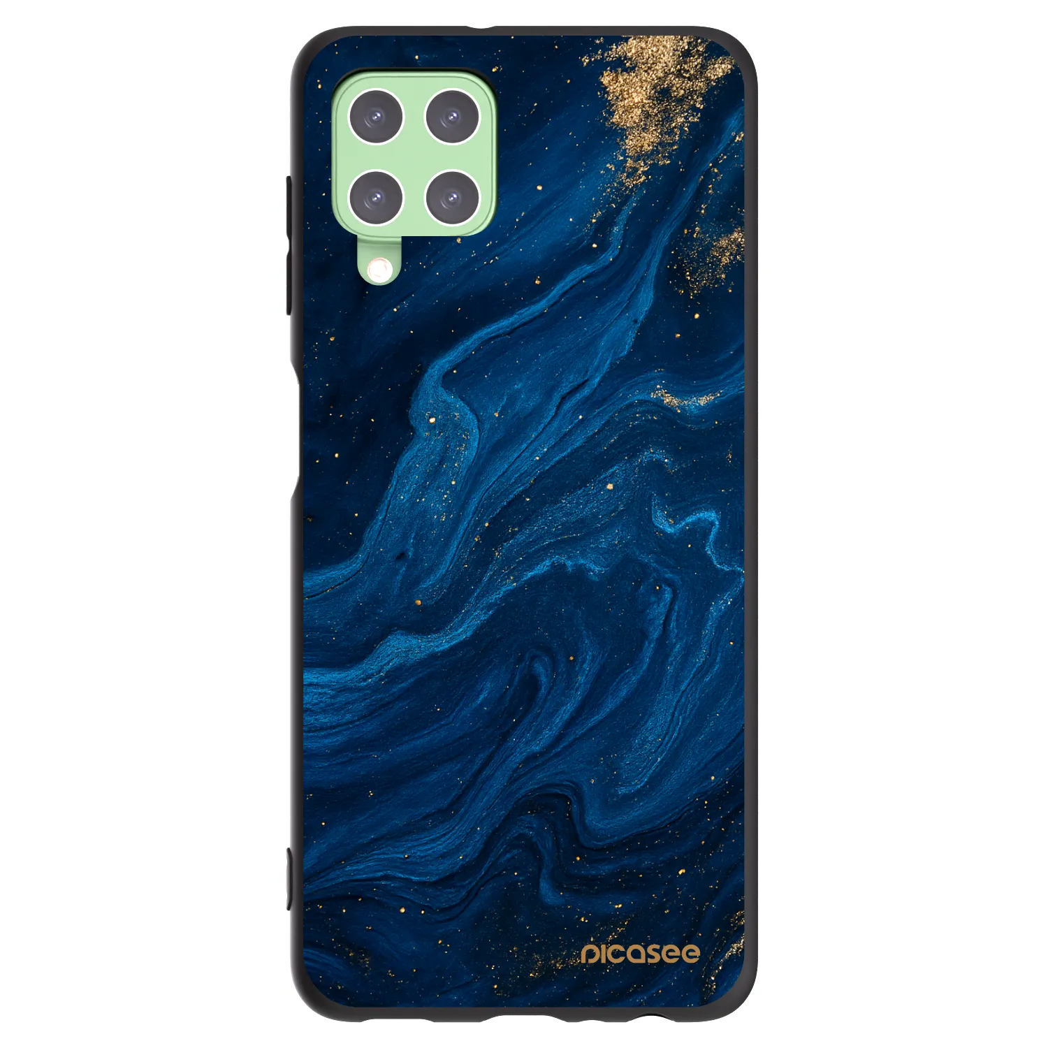 Picasee Samsung Galaxy A22 A225F 4G Hülle - Schwarzes Silikon - Blue