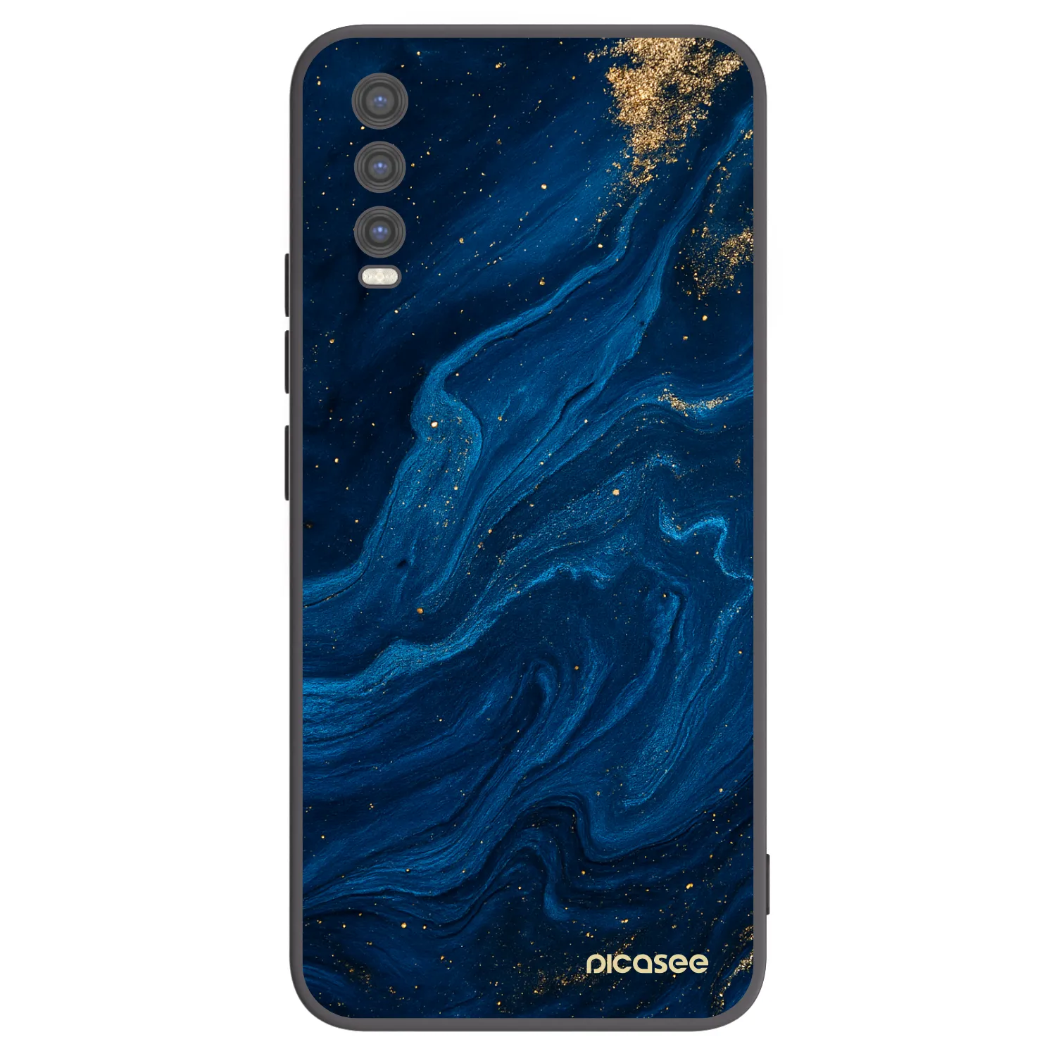 Picasee Vivo Y20s Hülle - Schwarzes Silikon - Blue