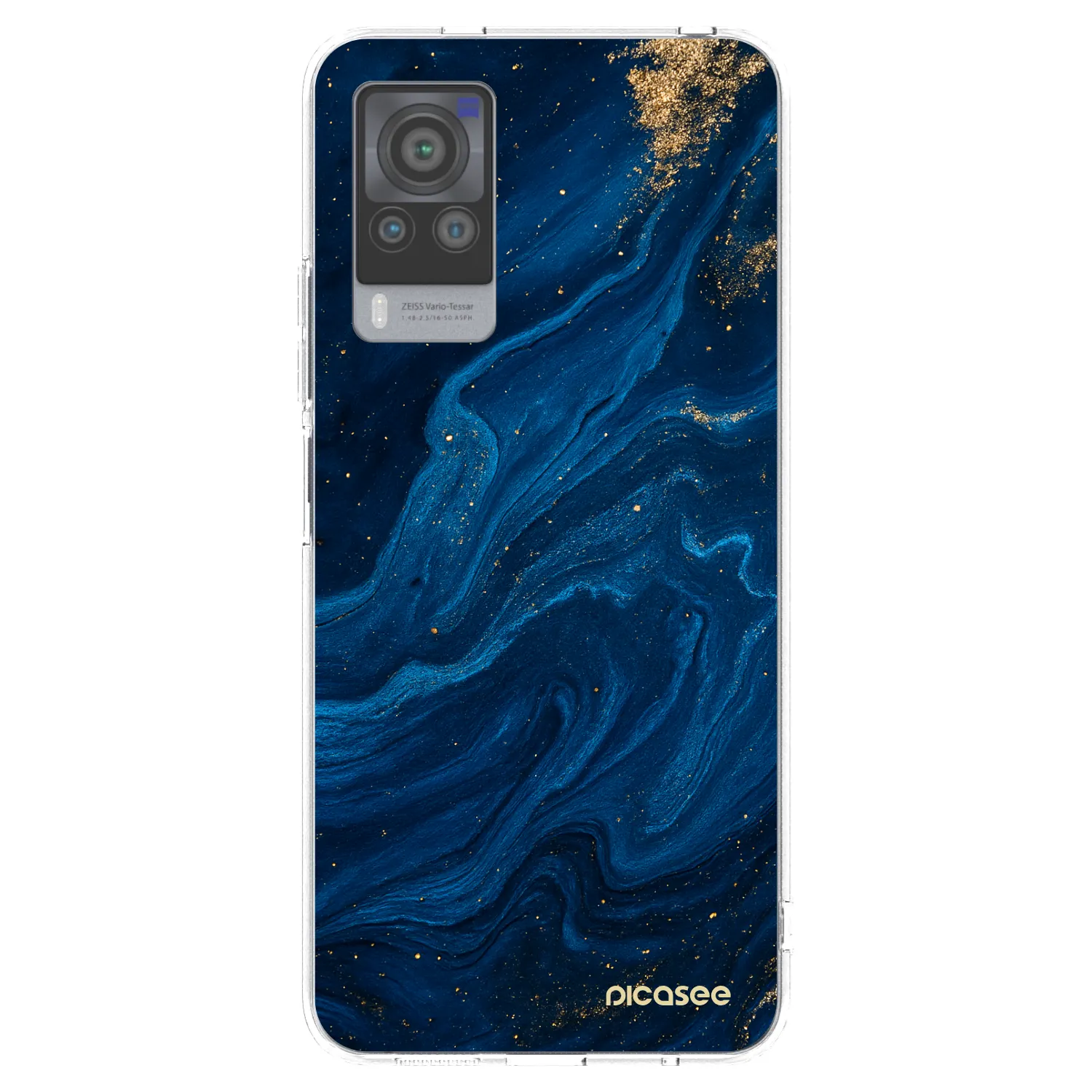 Picasee Vivo X60 Pro 5G Hülle - Transparentes Silikon - Blue