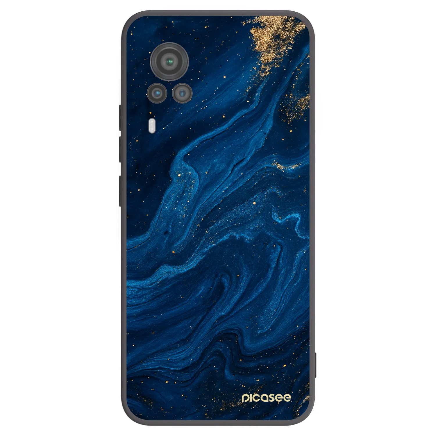 Picasee Vivo X60 Pro 5G Hülle - Schwarzes Silikon - Blue