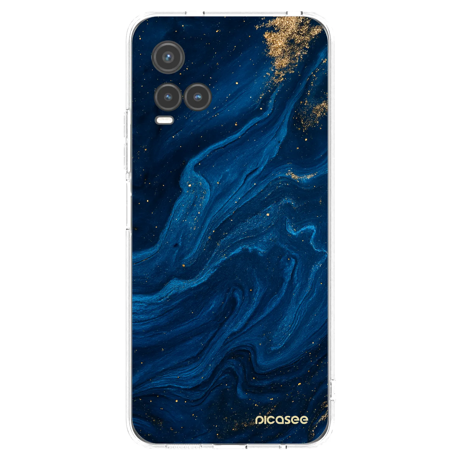 Picasee Vivo Y33s Hülle - Transparentes Silikon - Blue