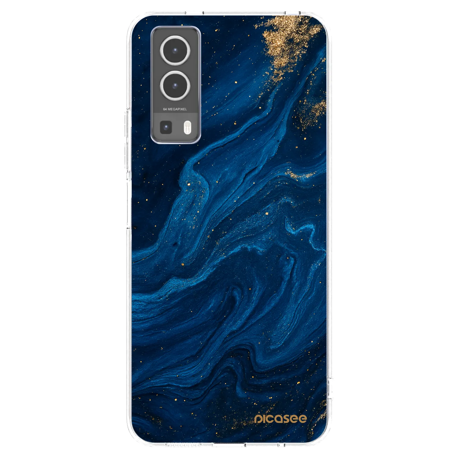 Picasee Vivo Y72 5G Hülle - Transparentes Silikon - Blue