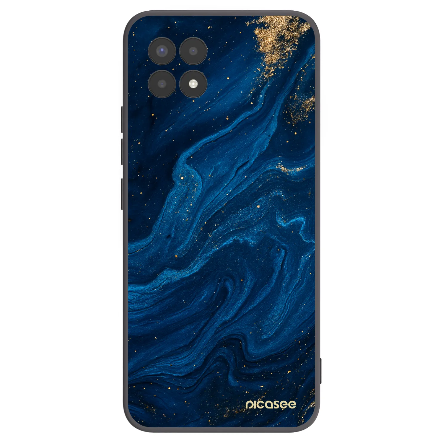 Picasee Realme 8i Hülle - Schwarzes Silikon - Blue