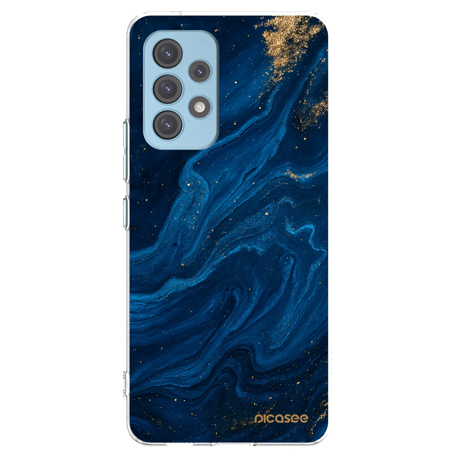 Picasee Samsung Galaxy A53 5G A536 Hülle - Transparentes Silikon - Blue