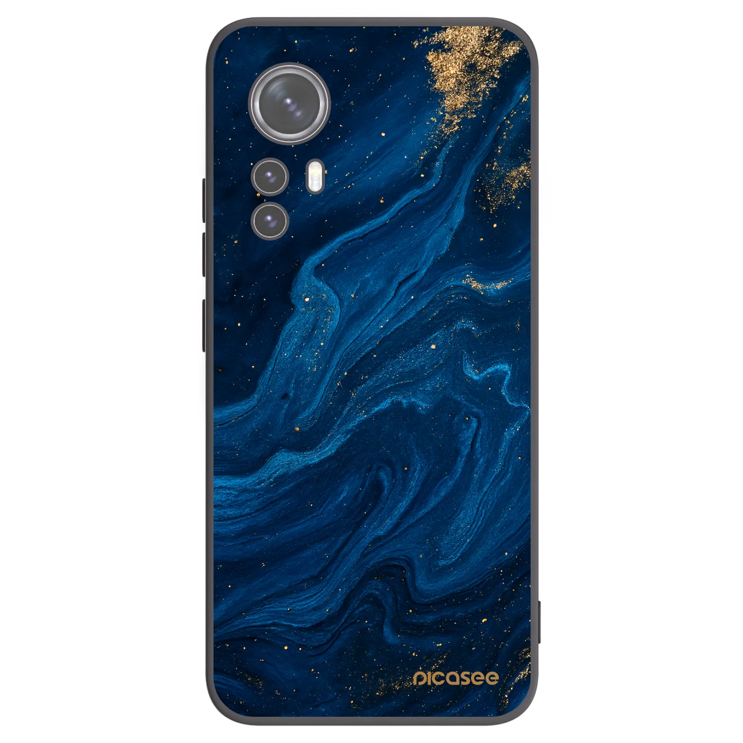 Picasee Xiaomi 12 Hülle - Schwarzes Silikon - Blue