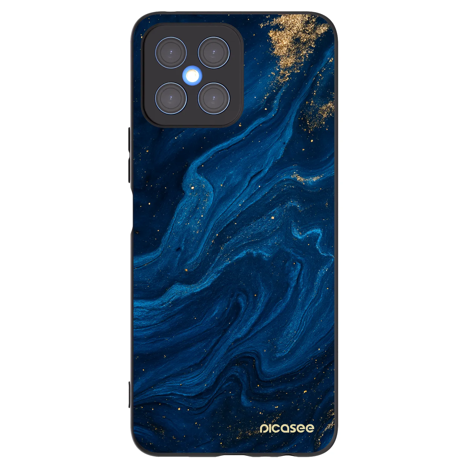 Picasee Honor X8 4G Hülle - Schwarzes Silikon - Blue