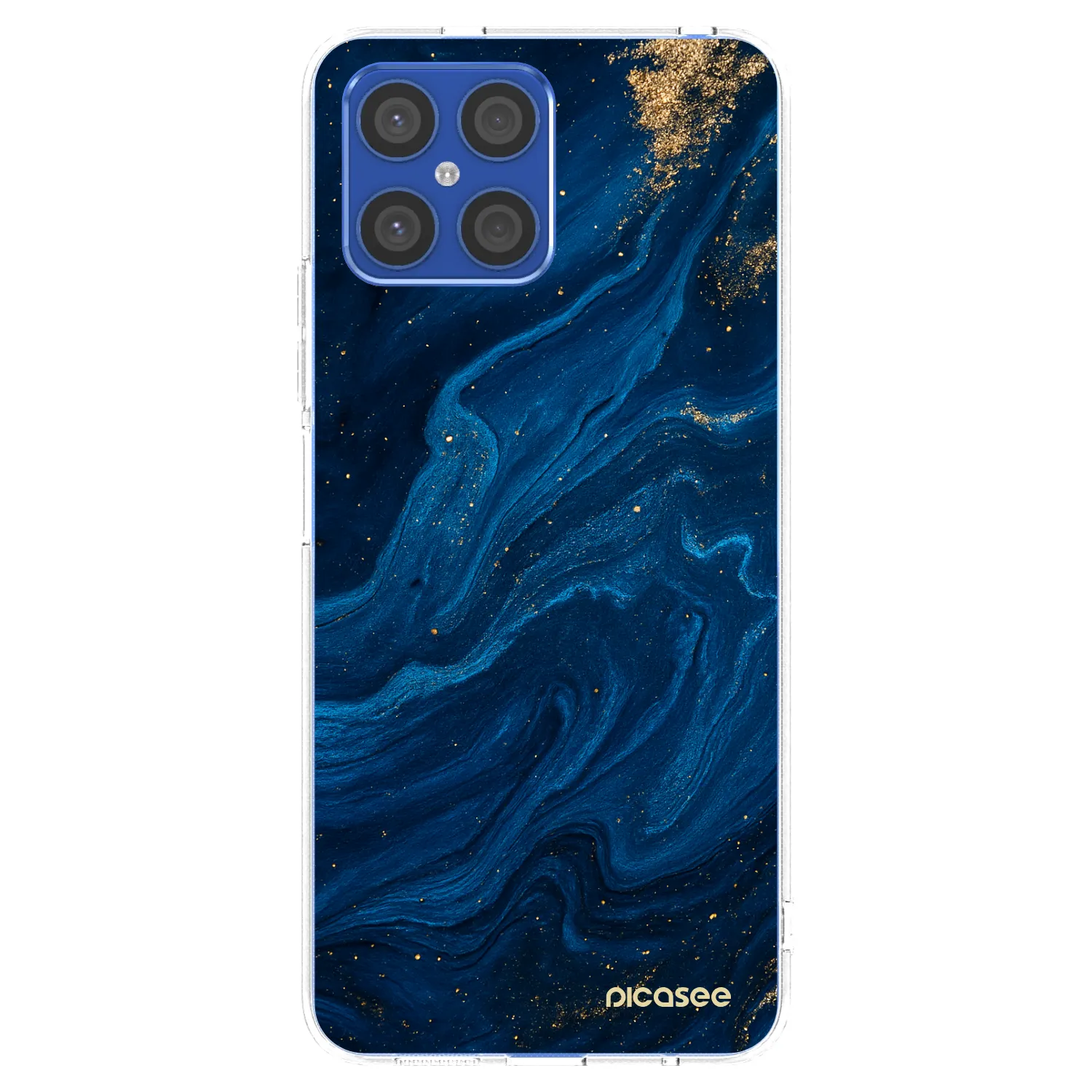 Picasee Honor X8 4G Hülle - Transparentes Silikon - Blue