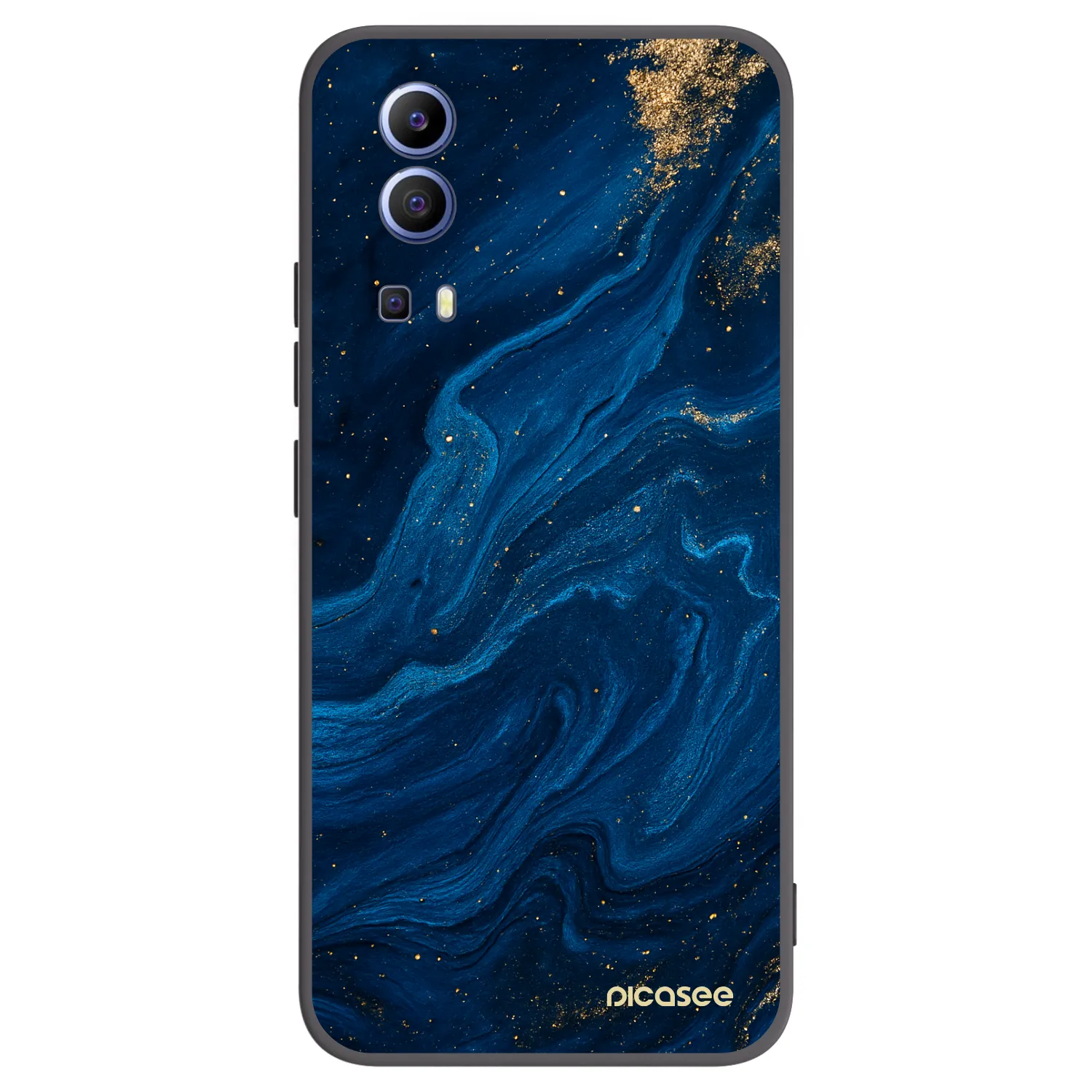 Picasee Vivo Y52 5G Hülle - Schwarzes Silikon - Blue