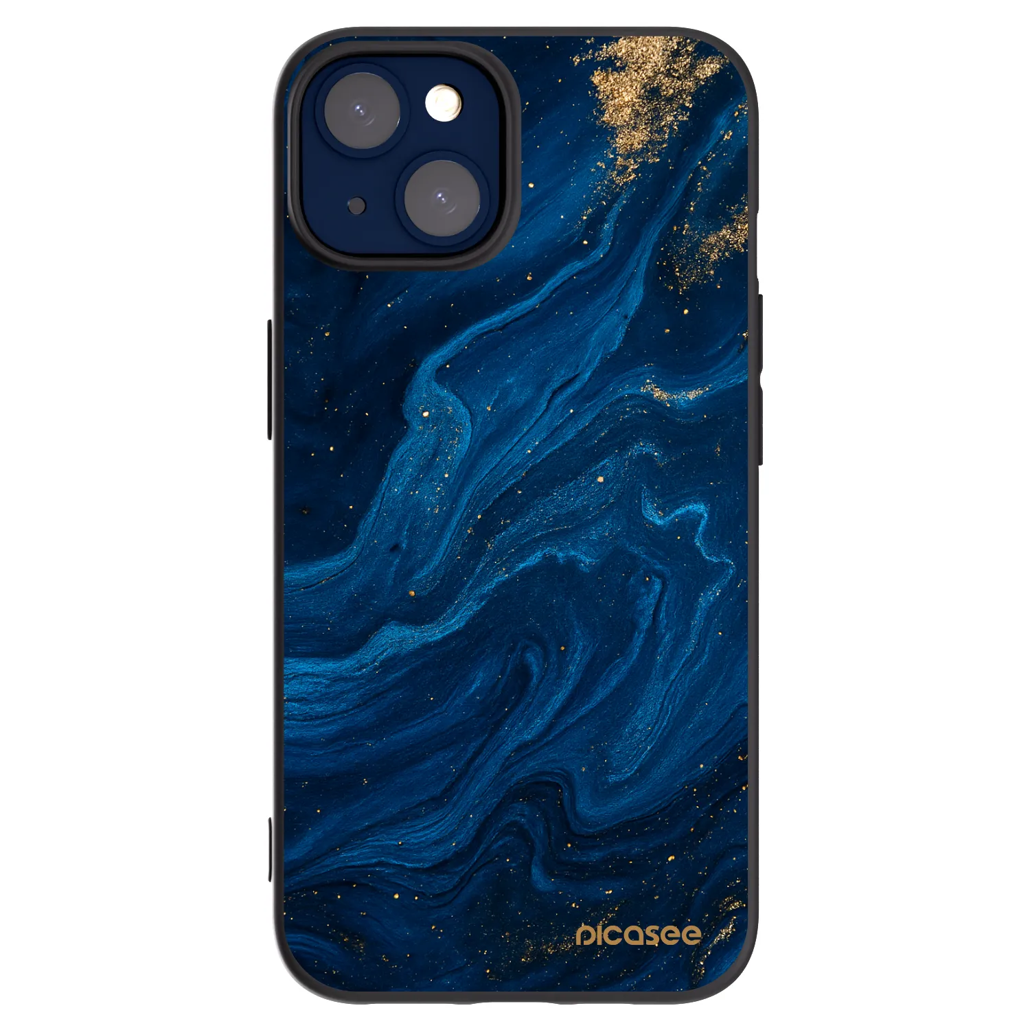 Picasee Apple iPhone 14 Hülle - Schwarzes Silikon - Blue