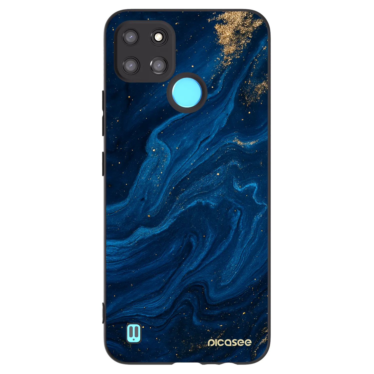 Picasee Realme C21Y Hülle - Schwarzes Silikon - Blue