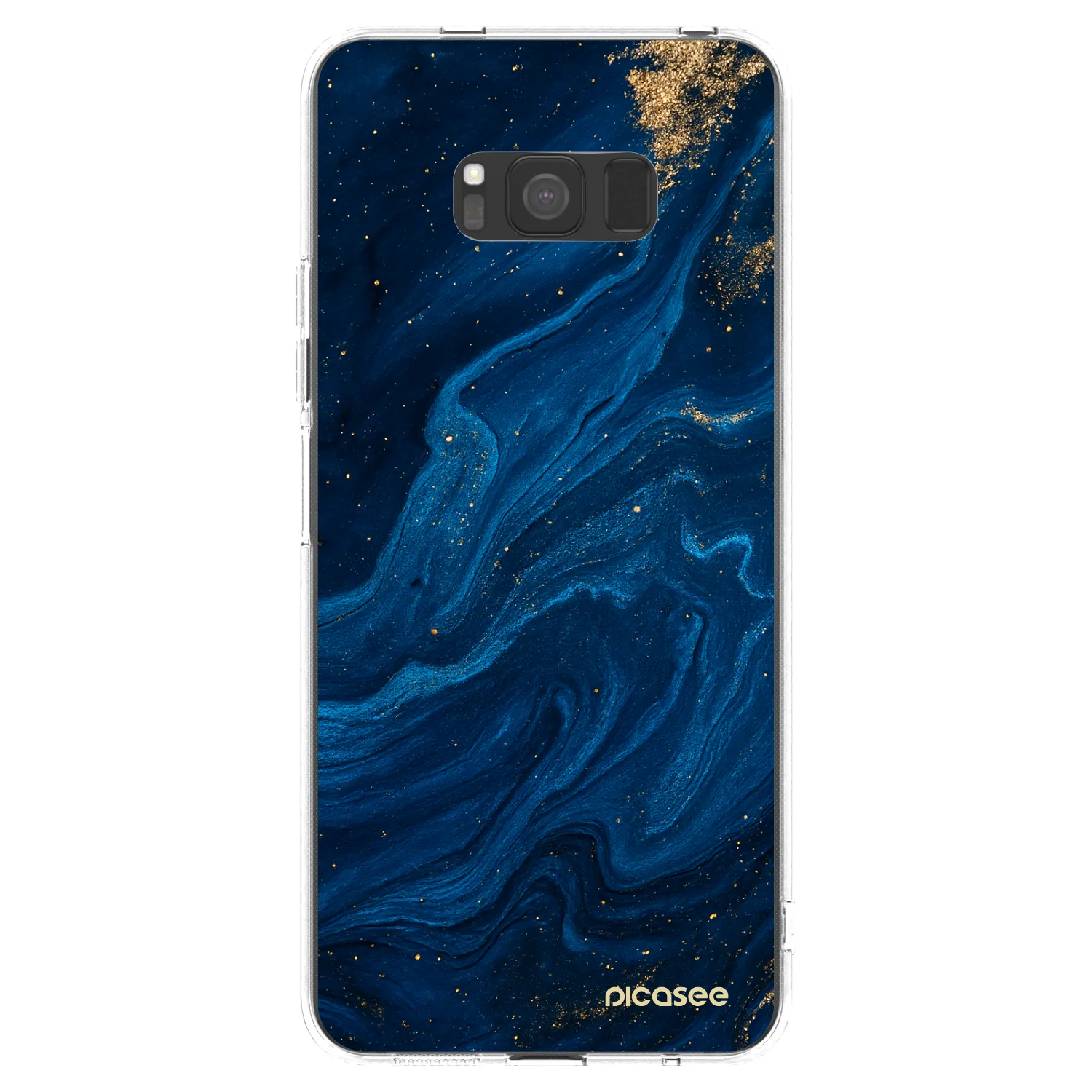 Picasee Samsung Galaxy S8 G950F Hülle - Transparentes Silikon - Blue