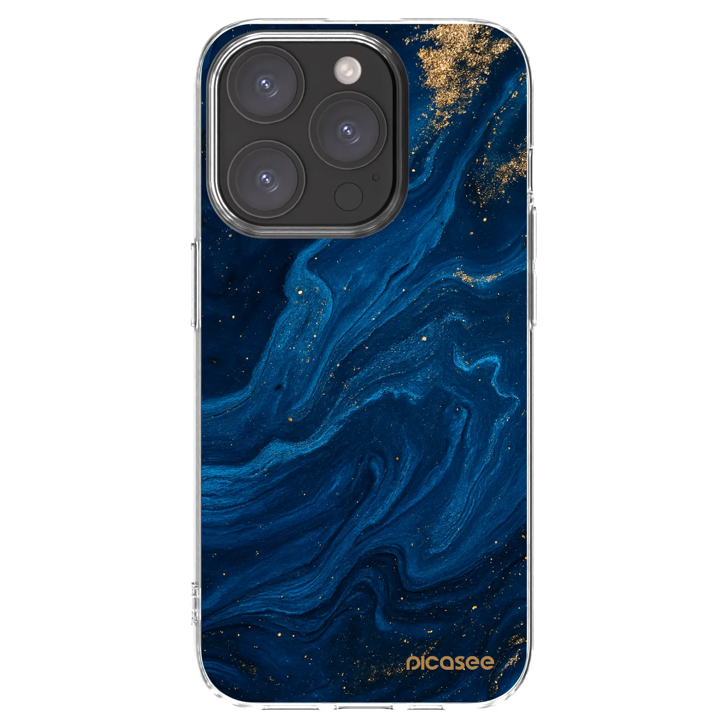 Picasee Apple iPhone 15 Pro Hülle - Transparentes Silikon - Blue