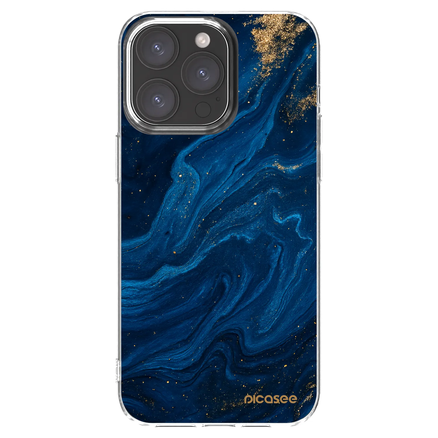 Picasee Apple iPhone 15 Pro Max Hülle - Transparentes Silikon - Blue