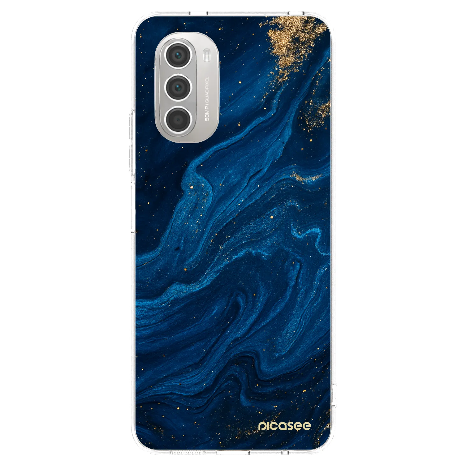 Picasee Motorola Moto G51 Hülle - Transparentes Silikon - Blue