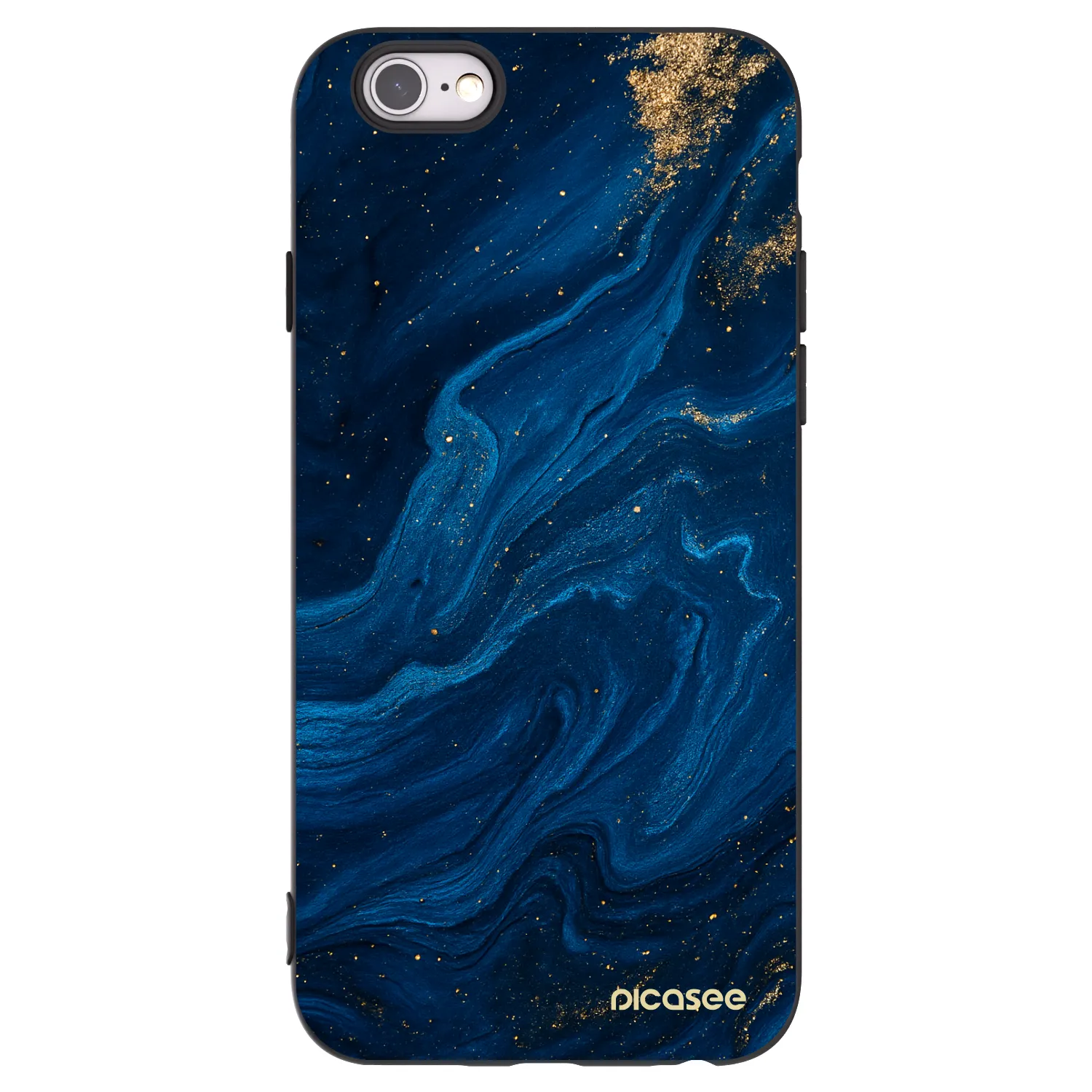 Picasee Apple iPhone 6/6S Hülle - Schwarzes Silikon - Blue