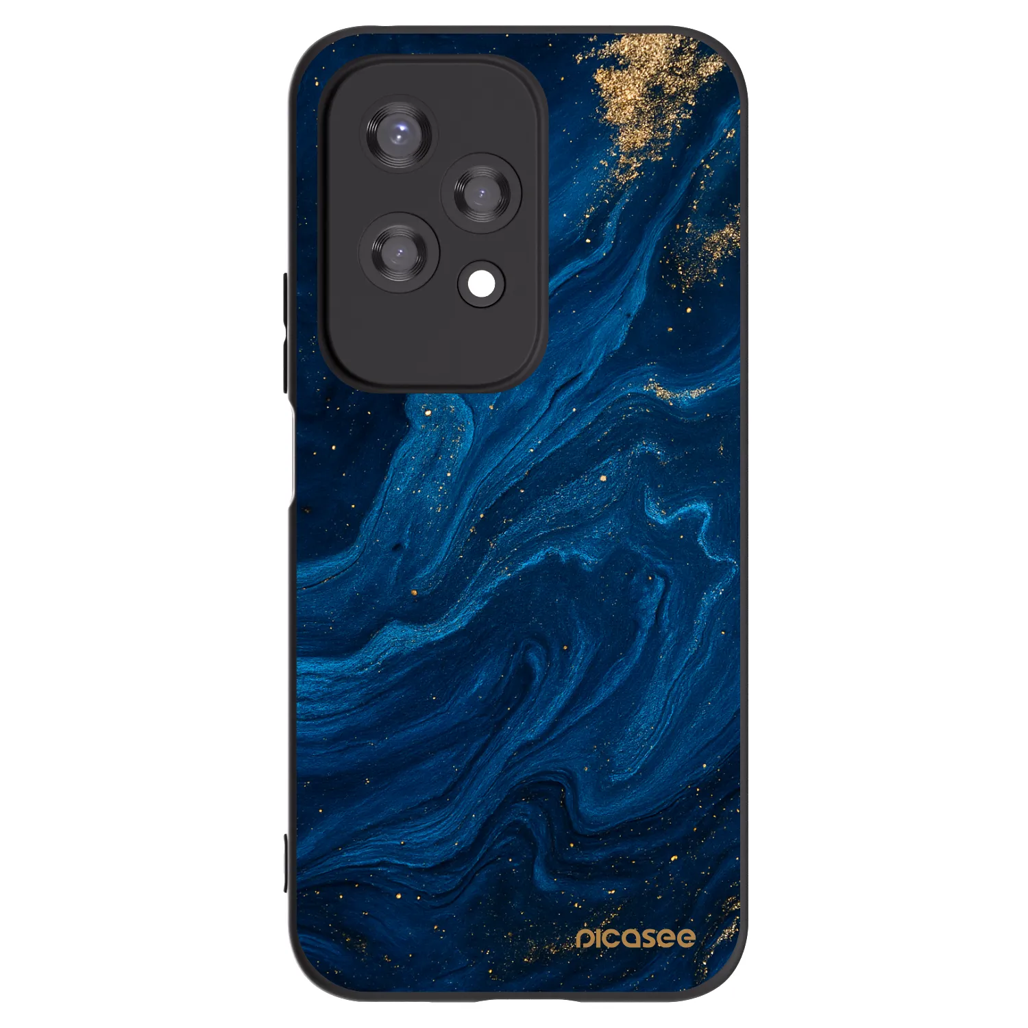 Picasee Honor 200 Lite Hülle - Schwarzes Silikon - Blue