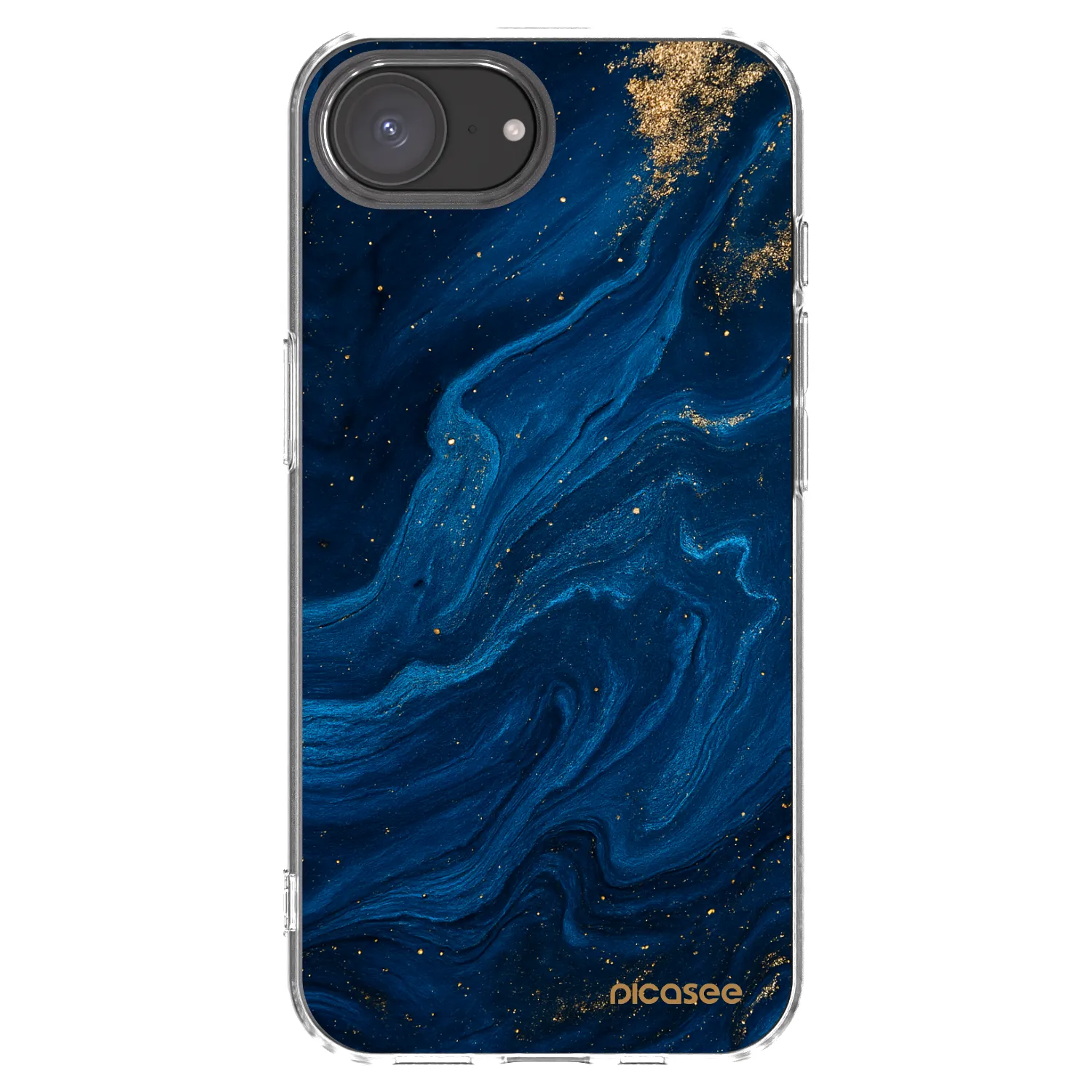 Picasee Apple iPhone 16e Hülle - Transparentes Silikon - Blue