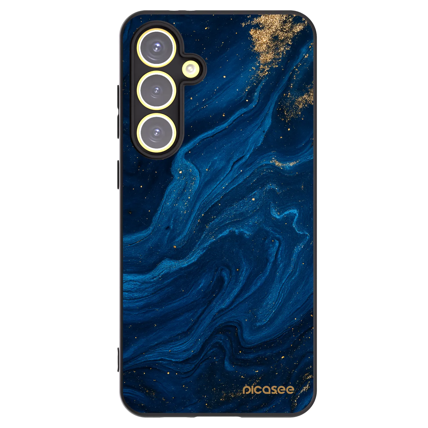 Picasee Samsung Galaxy S24 FE S721B Hülle - Schwarzes Silikon - Blue