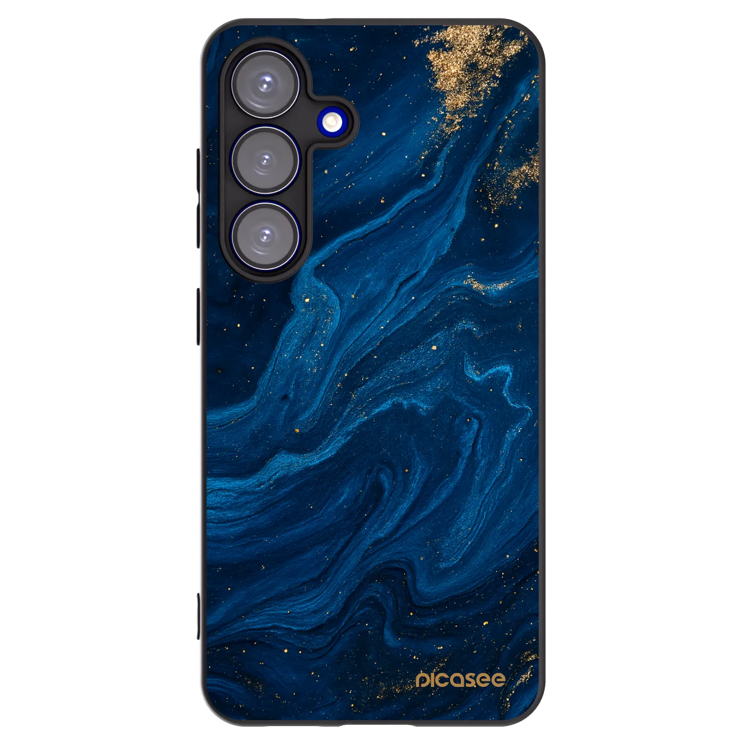 Picasee Samsung Galaxy S25 5G Hülle - Schwarzes Silikon - Blue