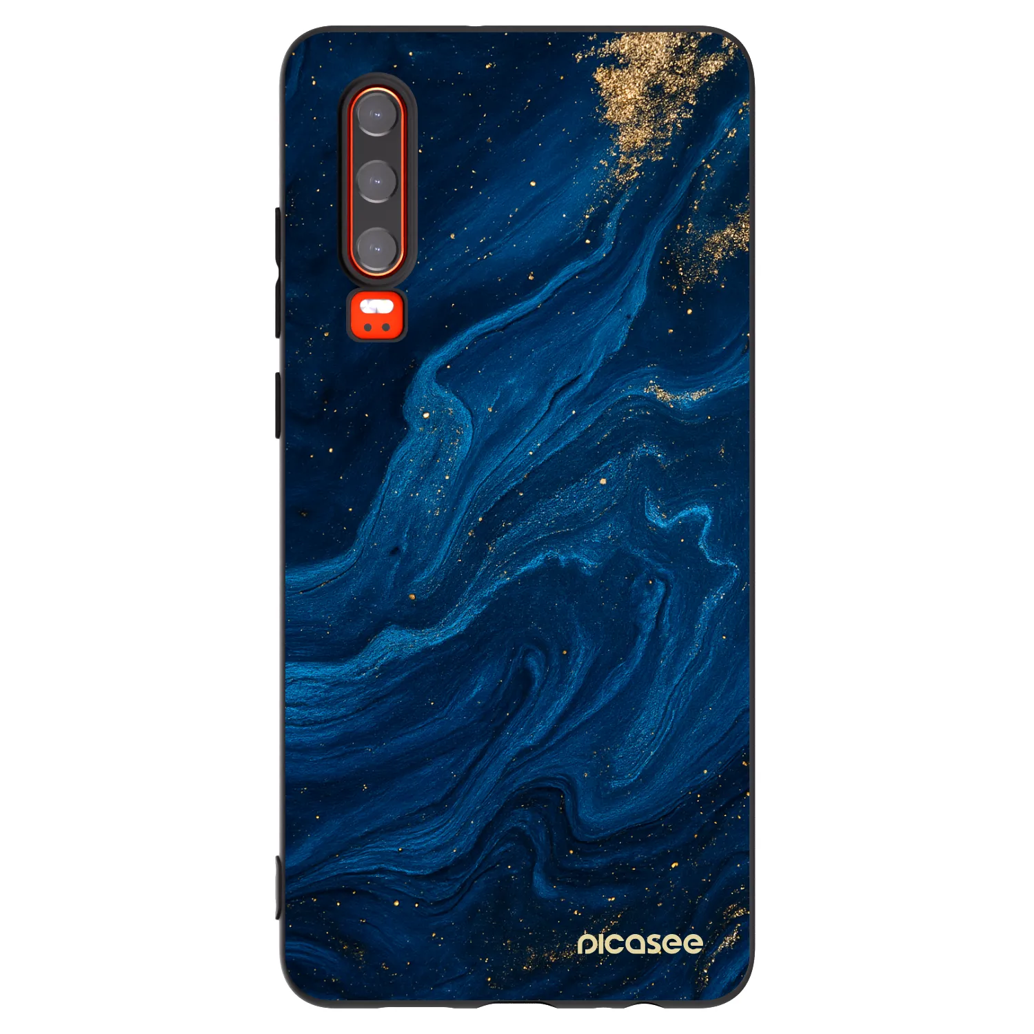 Picasee Huawei P30 Hülle - Schwarzes Silikon - Blue