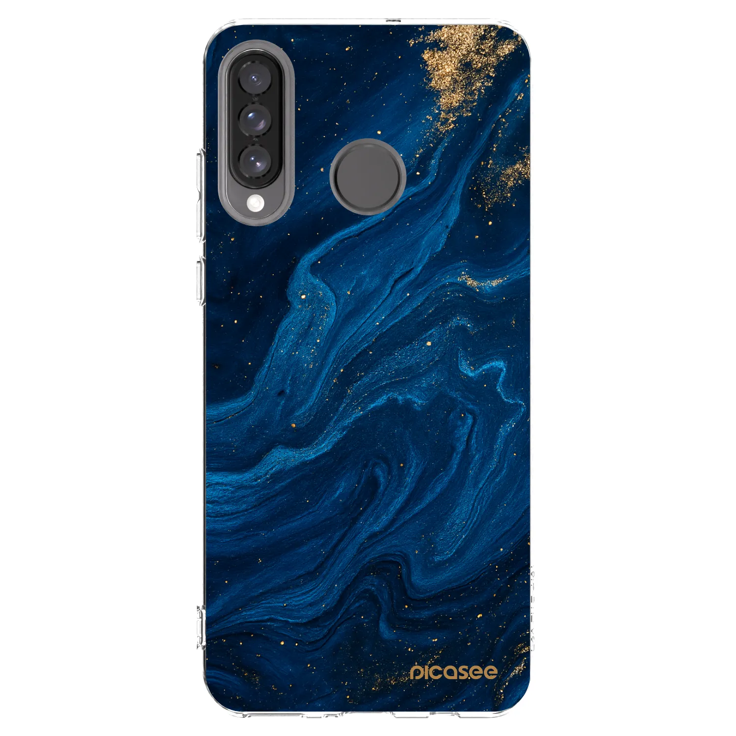 Picasee Huawei P30 Lite Hülle - Transparentes Silikon - Blue