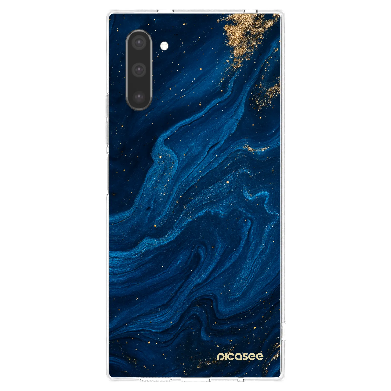 Picasee Samsung Galaxy Note 10 N970F Hülle - Transparentes Silikon - Blue