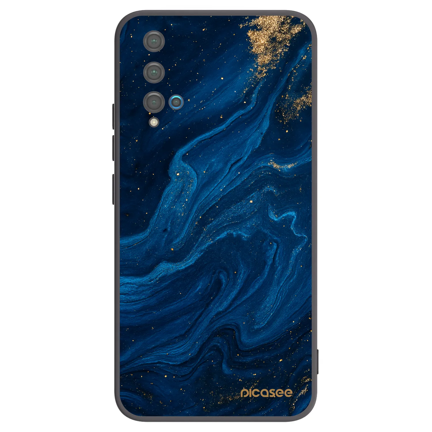 Picasee Huawei Nova 5T Hülle - Schwarzes Silikon - Blue