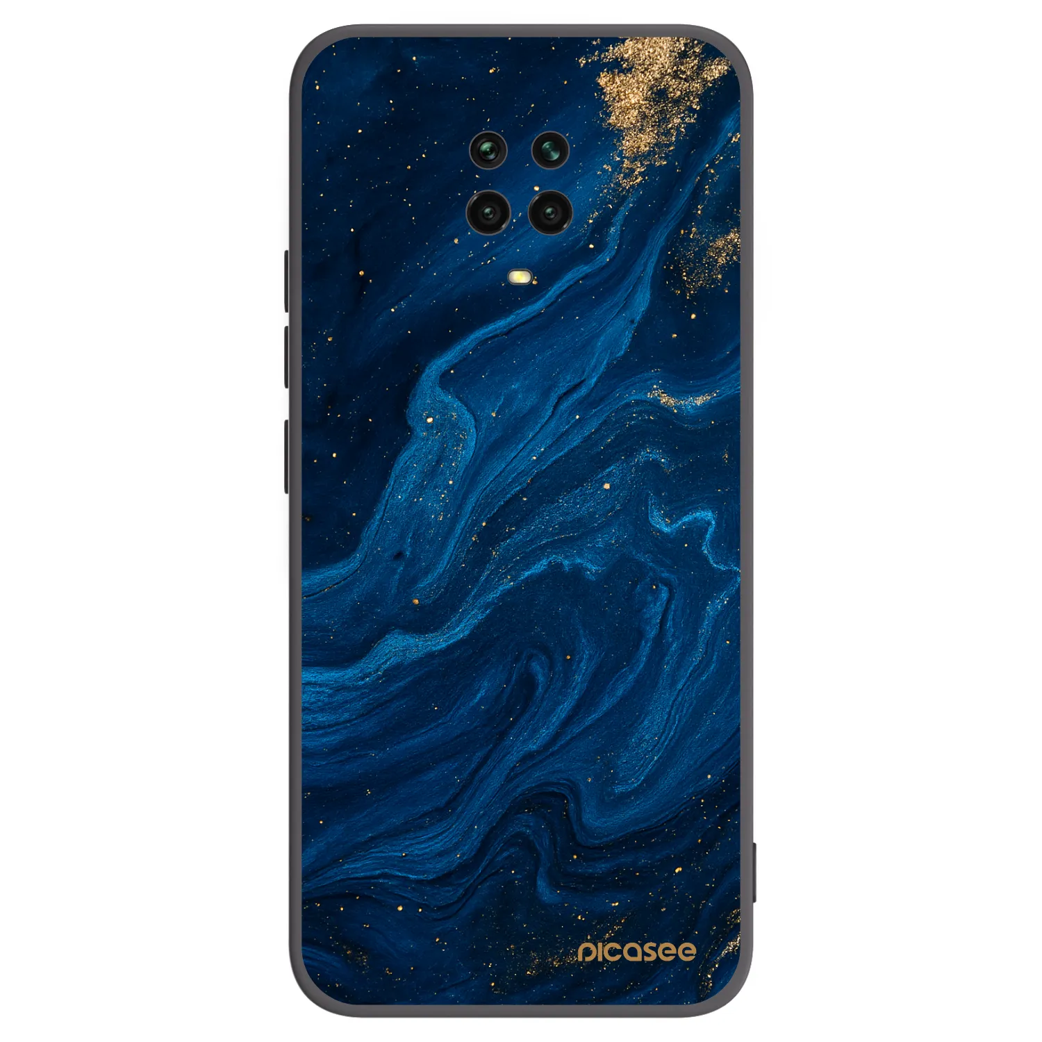 Picasee Xiaomi Redmi Note 9S Hülle - Schwarzes Silikon - Blue