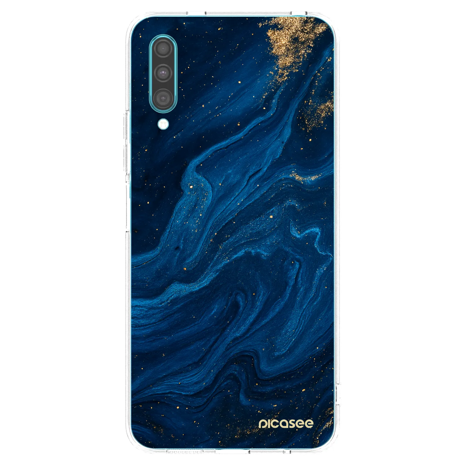 Picasee Samsung Galaxy A30s A307F Hülle - Transparentes Silikon - Blue